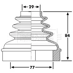 Handler.Part Bellow, driveshaft BORG & BECK BCB6192 1