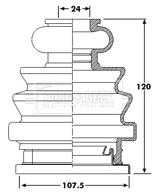 Handler.Part Bellow, driveshaft BORG & BECK BCB6204 1