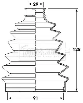 Handler.Part Bellow, driveshaft BORG & BECK BCB6206 1