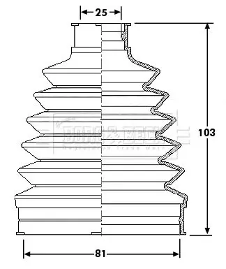 Handler.Part Bellow, driveshaft BORG & BECK BCB6210 1