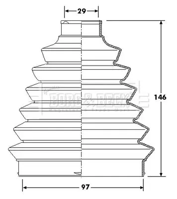 Handler.Part Bellow, driveshaft BORG & BECK BCB6213 1