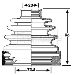 Handler.Part Bellow, driveshaft BORG & BECK BCB6222 1