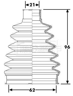 Handler.Part Bellow, driveshaft BORG & BECK BCB6225 1