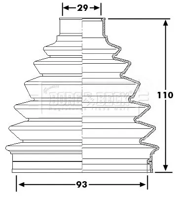 Handler.Part Bellow, driveshaft BORG & BECK BCB6227 1