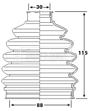 Handler.Part Bellow, driveshaft BORG & BECK BCB6236 1