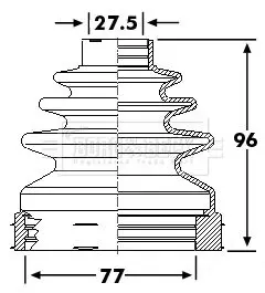 Handler.Part Bellow, driveshaft BORG & BECK BCB6244 1