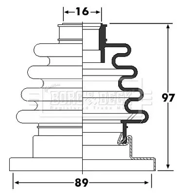 Handler.Part Bellow, driveshaft BORG & BECK BCB6252 1