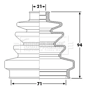 Handler.Part Bellow, driveshaft BORG & BECK BCB6257 1