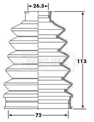 Handler.Part Bellow, driveshaft BORG & BECK BCB6268 1