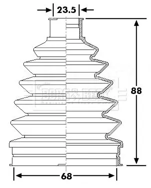 Handler.Part Bellow, driveshaft BORG & BECK BCB6270 1