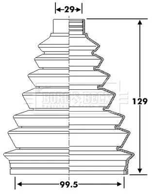 Handler.Part Bellow, driveshaft BORG & BECK BCB6278 1