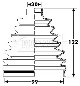 Handler.Part Bellow, driveshaft BORG & BECK BCB6283 1