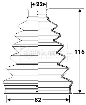 Handler.Part Bellow, driveshaft BORG & BECK BCB6285 1