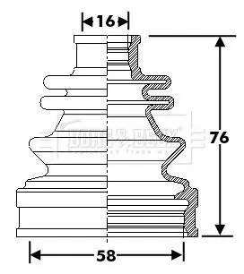 Handler.Part Bellow, driveshaft BORG & BECK BCB6302 1