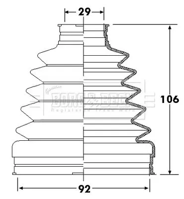 Handler.Part Bellow, driveshaft BORG & BECK BCB6307 1