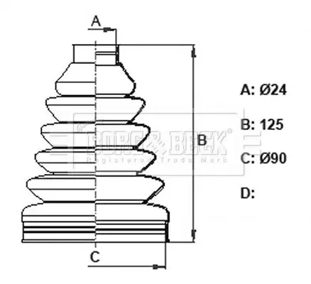 Handler.Part Bellow, driveshaft BORG & BECK BCB6344 1