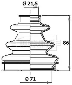 Handler.Part Bellow, driveshaft BORG & BECK BCB6346 1