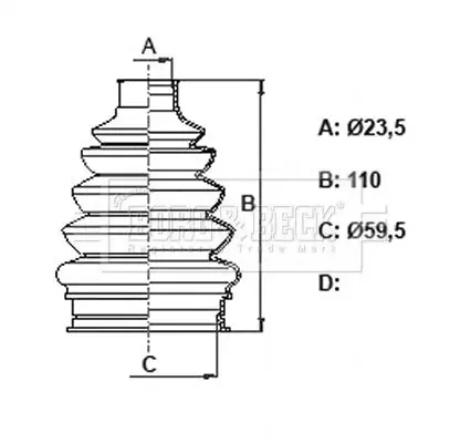 Handler.Part Bellow, driveshaft BORG & BECK BCB6382 1