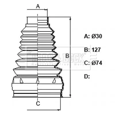 Handler.Part Bellow, driveshaft BORG & BECK BCB6383 1