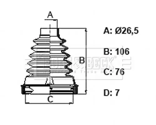 Handler.Part Bellow, driveshaft BORG & BECK BCB6397 1