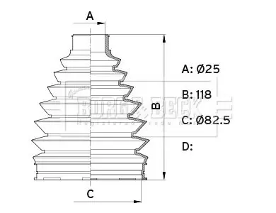 Handler.Part Bellow, driveshaft BORG & BECK BCB6417 1