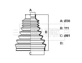 Handler.Part Bellow, driveshaft BORG & BECK BCB6428 1