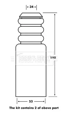 Handler.Part Dust cover kit, shock absorber BORG & BECK BPK7068 2