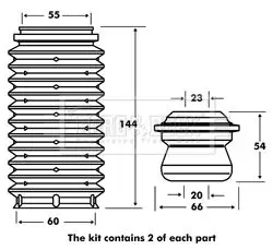 Handler.Part Dust cover kit, shock absorber BORG & BECK BPK7116 1