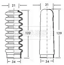 Handler.Part Bellow, steering BORG & BECK BSG3004 1