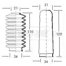 Handler.Part Bellow, steering BORG & BECK BSG3005 1