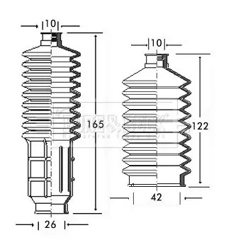 Handler.Part Bellow, steering BORG & BECK BSG3029 1