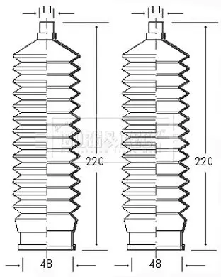 Handler.Part Bellow, steering BORG & BECK BSG3040 1