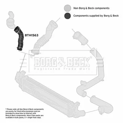 Handler.Part Charger intake hose BORG & BECK BTH1563 3