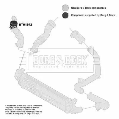 Handler.Part Charger intake hose BORG & BECK BTH1592 3