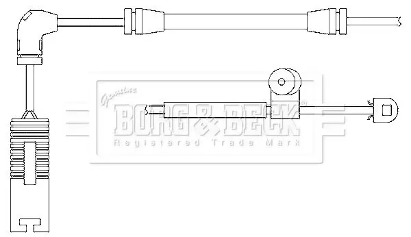 Handler.Part Warning contact, brake pad wear BORG & BECK BWL3009 2