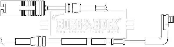 Handler.Part Warning contact, brake pad wear BORG & BECK BWL3015 2