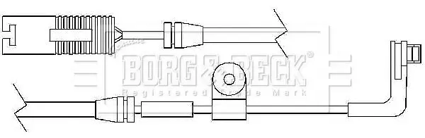 Handler.Part Warning contact, brake pad wear BORG & BECK BWL3017 2