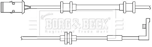 Handler.Part Warning contact, brake pad wear BORG & BECK BWL3020 2