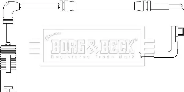 Handler.Part Warning contact, brake pad wear BORG & BECK BWL3025 2