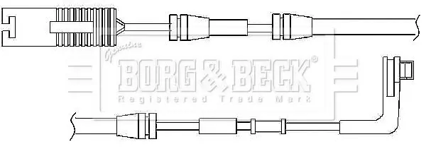 Handler.Part Warning contact, brake pad wear BORG & BECK BWL3029 2