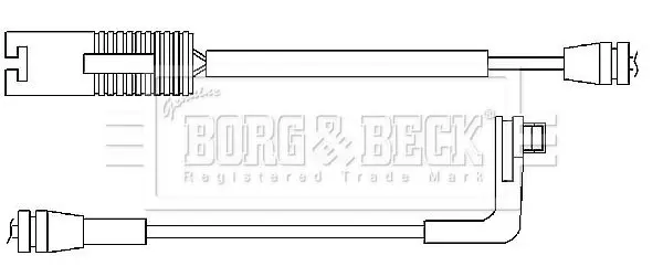 Handler.Part Warning contact, brake pad wear BORG & BECK BWL3032 2