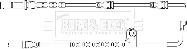 Handler.Part Warning contact, brake pad wear BORG & BECK BWL3034 2