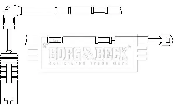 Handler.Part Warning contact, brake pad wear BORG & BECK BWL3036 2