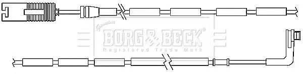 Handler.Part Warning contact, brake pad wear BORG & BECK BWL3037 2