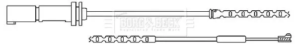 Handler.Part Warning contact, brake pad wear BORG & BECK BWL3091 2