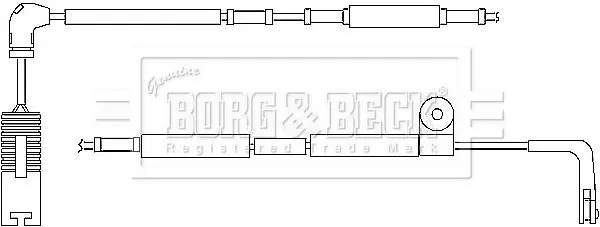 Handler.Part Warning contact, brake pad wear BORG & BECK BWL3047 2