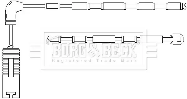 Handler.Part Warning contact, brake pad wear BORG & BECK BWL3048 2