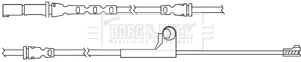 Handler.Part Warning contact, brake pad wear BORG & BECK BWL3065 2