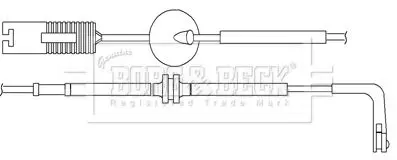 Handler.Part Warning contact, brake pad wear BORG & BECK BWL3070 2