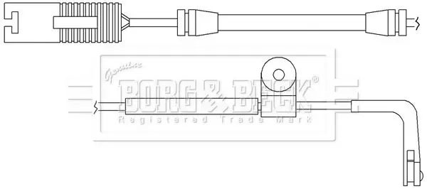 Handler.Part Warning contact, brake pad wear BORG & BECK BWL3071 2